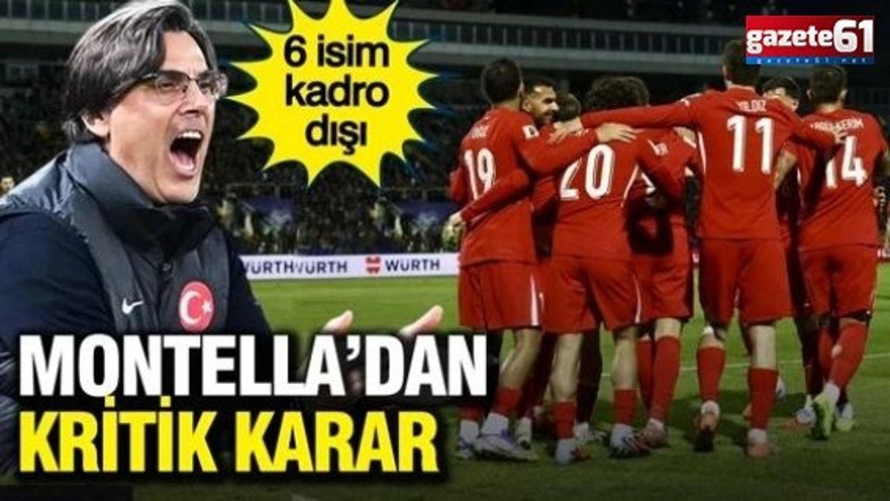 Montella’dan kritik karar: 6 isim kadro dışı