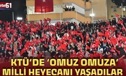 KTÜ'de Milli Heyecanı Yaşadılar...