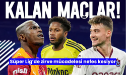 Süper Lig'de şampiyonluk yarışı alev aldı! İşte Galatasaray, Fenerbahçe ve Trabzonspor'un kalan maçları...