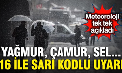 Meteoroloji'den 16 ile sarı kodlu uyarı: Yağmur, çamur, sel... Kış geri geldi
