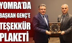 Yomra’da Başkan Genç'e Teşekkür Plaketi