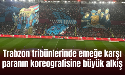 Trabzon tribünlerinde emeğe karşı paranın koreografisine büyük alkış
