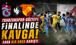Trabzonspor-Göztepe finalinde kavga! Saha bir anda karıştı