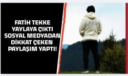 Fatih Tekke’den dikkat çeken paylaşım!
