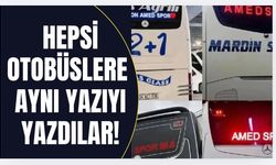 Otobüsler aynı yazıyı yazdılar!