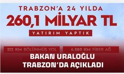 Trabzon’a 24 yılda 260,1 milyar TL yatırım yapıldı