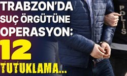 Trabzon’da suç örgütüne operasyon: 12 tutuklama...