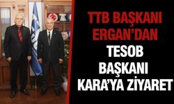 Ttb başkanı ergan’dan tesob başkanı kara’ya ziyaret