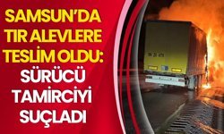 Samsun’da Tır Alevlere Teslim Oldu: Sürücü Tamirciyi Suçladı