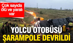 Yolcu otobüsü şarampole devrildi: Çok sayıda ölü ve yaralı var