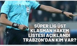 TFF Süper Lig Üst Klasman hakem listesini açıkladı