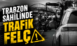 Trabzon'da sahil yolu kapandı!