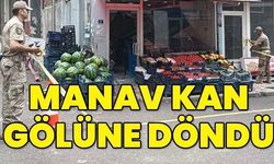 Manav kan gölüne döndü