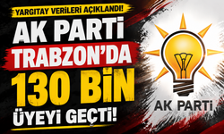 Yargıtay verileri açıklandı! AK Parti Trabzon'da 130 bin üyeyi geçti