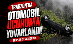 Trabzon'da otomobil uçuruma yuvarlandı!