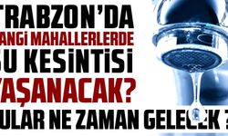 Trabzon'da 3 ilçede onlarca mahalle su kesintisi olacak