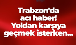 Trabzon'da karşıya geçmek isterken cip çarptı!