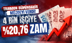 Trabzon Büyükşehir müjdeyi verdi! 4 bin işçiye %20,76 zam