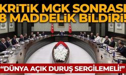 Kritik MGK sonrası 8 maddelik bildiri yayımlandı!