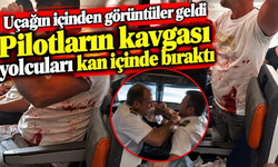 Uçağın içinden görüntüler geldi! Pilotların kavgası yolcuları kan içinde bıraktı