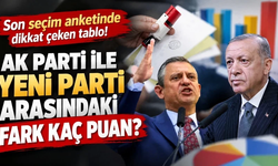 AK Parti ile Yeni Parti arasındaki fark kaç puan?