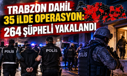 Trabzon dahil 35 ilde operasyon: 264 şüpheli yakalandı