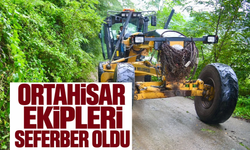 Ortahisar'da yağış sonrası ekipler seferber oldu