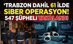 Trabzon dahil 61 ilde siber operasyon! 547 şüpheli yakalandı