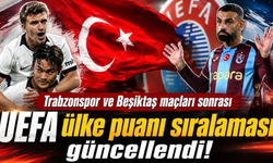 Trabzonspor kazandı, Beşiktaş berabere kaldı, ülke puanı güncellendi!