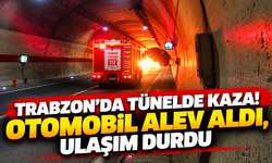 Trabzon’da tünelde kaza! Yanarak can verdi