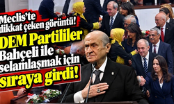 DEM Partililer Bahçeli ile selamlaşmak için sıraya girdi