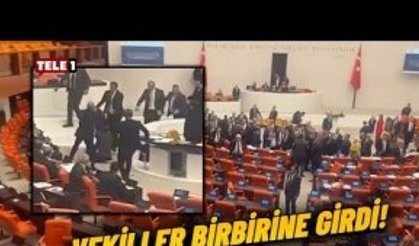 Meclis'te kavga: Vekiller birbirine girdi