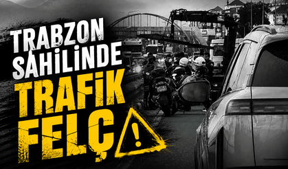 Trabzon'da sahil yolu kapandı!