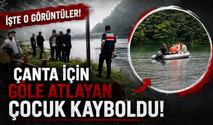 Çanta için göle atlayan çocuk kayboldu