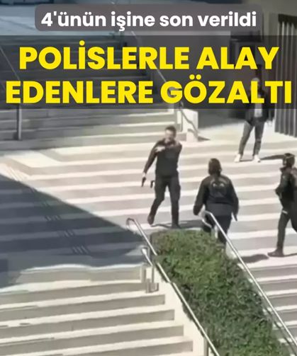 Kahraman polislerle alay edenlere gözaltı!