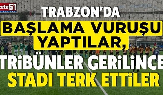 BAŞLAMA VURUŞU YAPTILAR, TRİBÜNLER GERİLİNCE STADI TERK ETTİLER