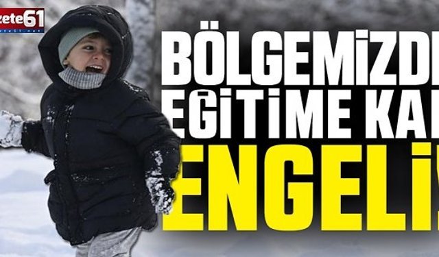 Bölgemizde o ilde okullar tatil!