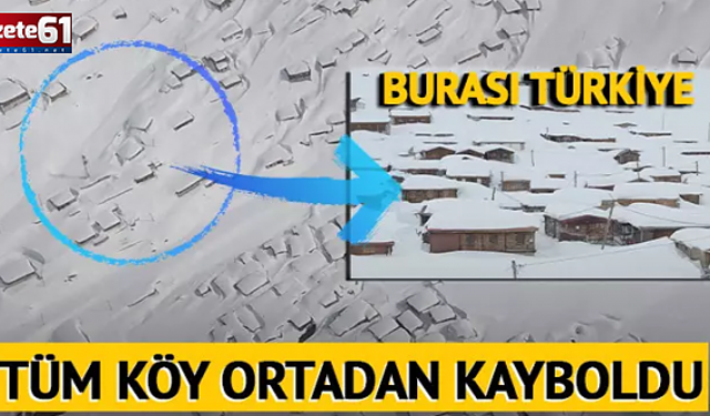 Evler kayboldu: 3 metrelik karın altında yaşam! Rize'de şaşırtan görüntü