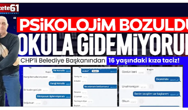 Giresun'da Hasbi Dede'den 16 yaşındaki kıza taciz! İşte iğrenç mesajlar...