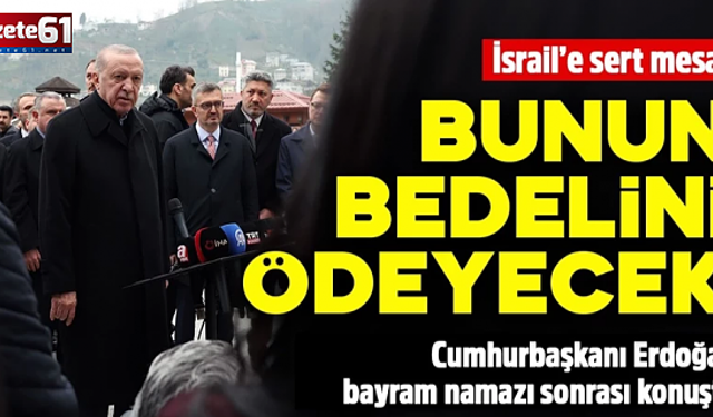 Cumhurbaşkanı Erdoğan'dan bayram namazı sonrası net mesaj!