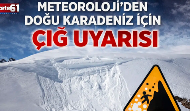 Meteoroloji'den Doğu Karadeniz için çığ uyarısı!