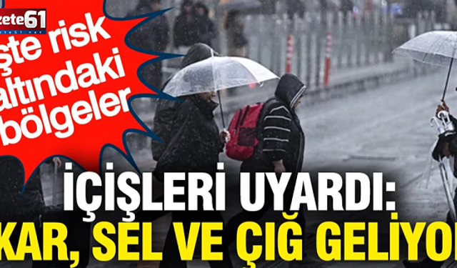 Meteoroloji'den yeni hava durumu raporu: İçişleri Bakanlığı'ndan 18 ile uyarı!