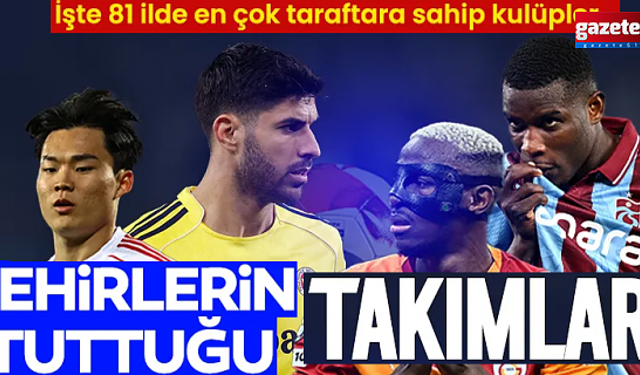 Türkiye’de hangi şehir hangi takımı tutuyor?