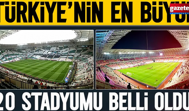 Türkiye'nin en büyük stadyumları belli oldu! İşte sıralama