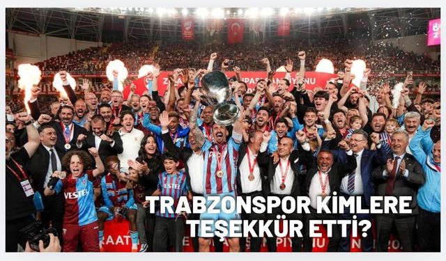 Trabzonspor’dan Tebrik Mesajlarına Teşekkür