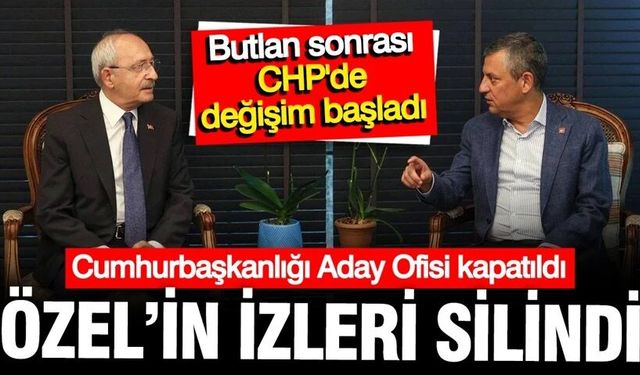 Cumhurbaşkanlığı Aday Ofisi kapatıldı, Özgür Özel'in izleri silindi