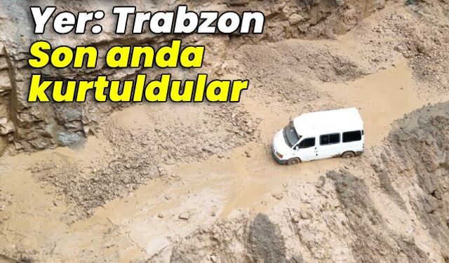 Heyelanda felaket kıl payı!