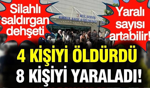 Silahlı saldırgan dehşeti: 4 kişiyi öldürdü, 8 kişiyi yaraladı