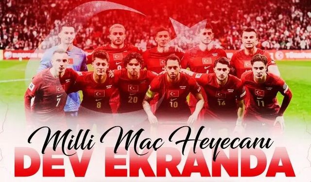 Trabzon'da Milli maç heyecanı dev ekranda!