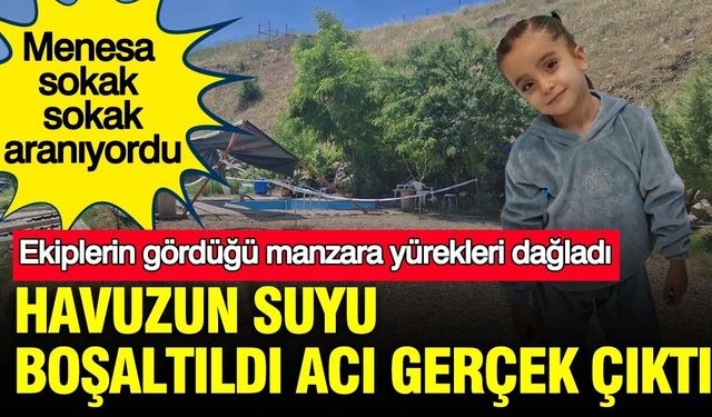 Diyarbakır'da 5 yaşındaki Menesa’nın sır ölümü: Havuzun suyu tahliye edilince ekipler şok oldular
